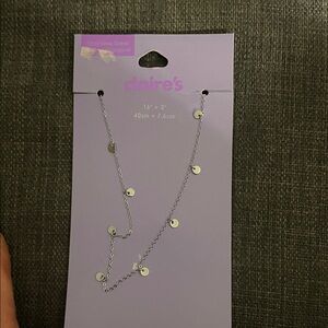 Claire's Shimmering Silver Disc Necklace